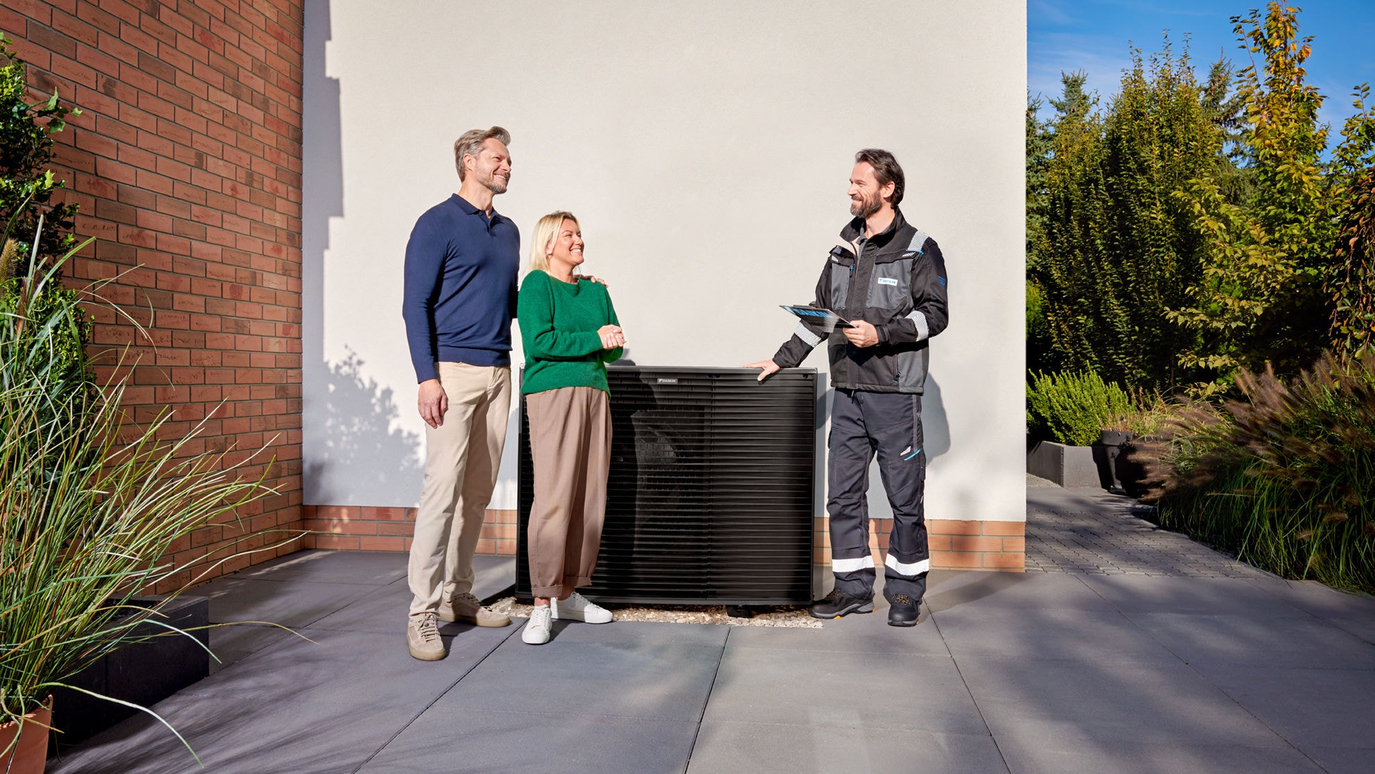 Vonkajšia jednotka nainštalovaného čerpadla Daikin Altherma