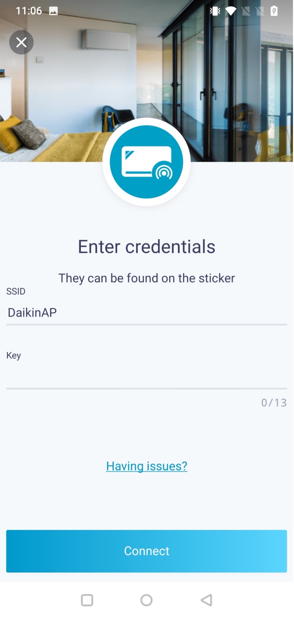 ONECTA – zadanie prihlasovacích údajov
